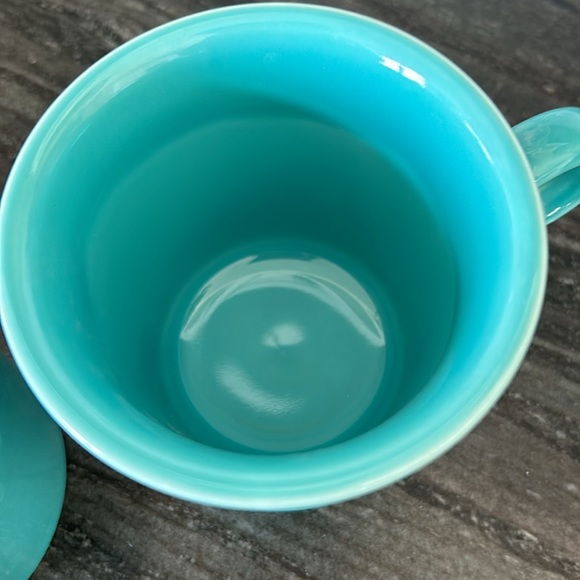 3 Pc Vintage Fiesta ware Aqua Mugs - Used - Picture 7 of 11